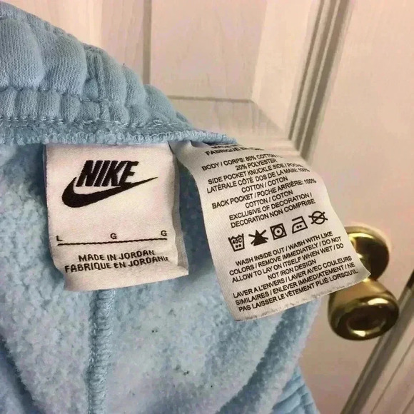 Nike BV2721-499 Men's Blue Chill & White Cotton Sportswear Club Shorts Size L - Picture 3 of 4